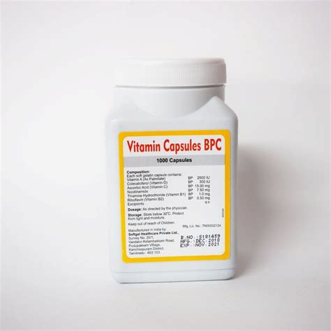 vitamin bpc capsules chanelle pil